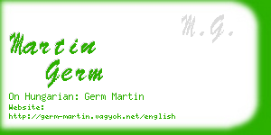 martin germ business card